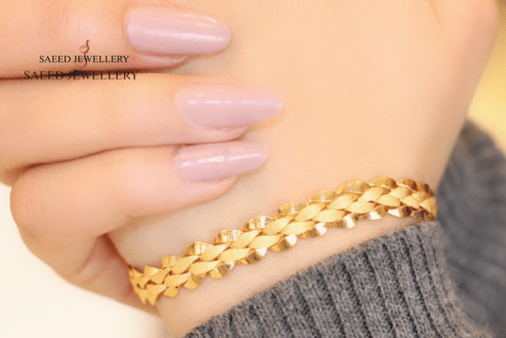 21K Gold Taft Bracelet by Saeed Jewelry - Image 2