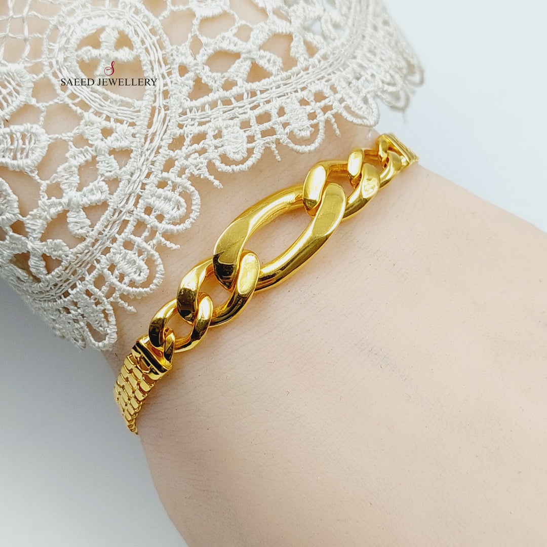 21K Gold Taft Bracelet by Saeed Jewelry - Image 12