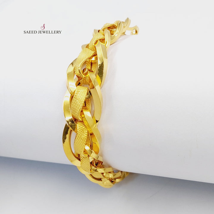 Taft Bracelet  Made Of 21K Yellow Gold by Saeed Jewelry-30329