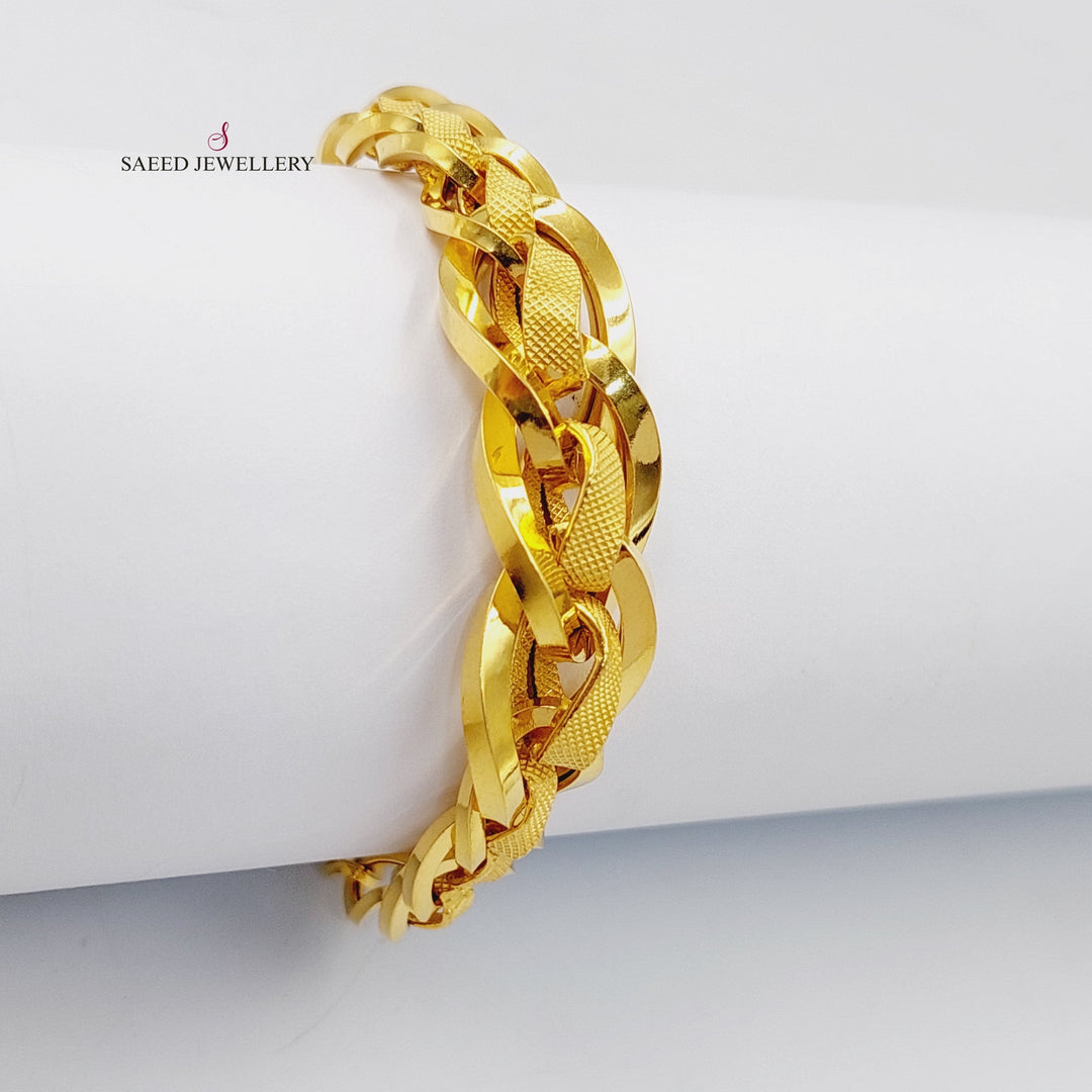 Taft Bracelet  Made Of 21K Yellow Gold by Saeed Jewelry-30329
