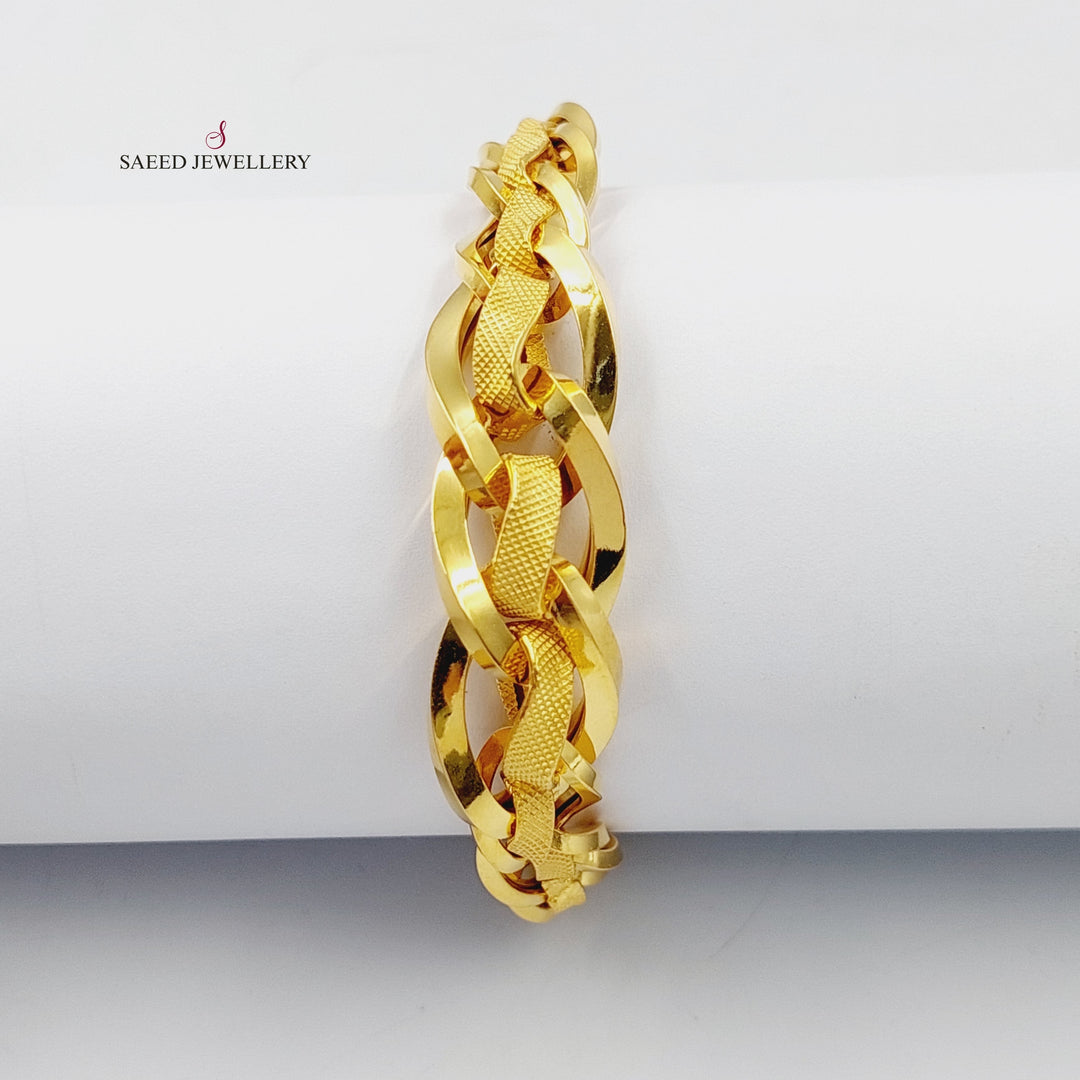 Taft Bracelet  Made Of 21K Yellow Gold by Saeed Jewelry-30329