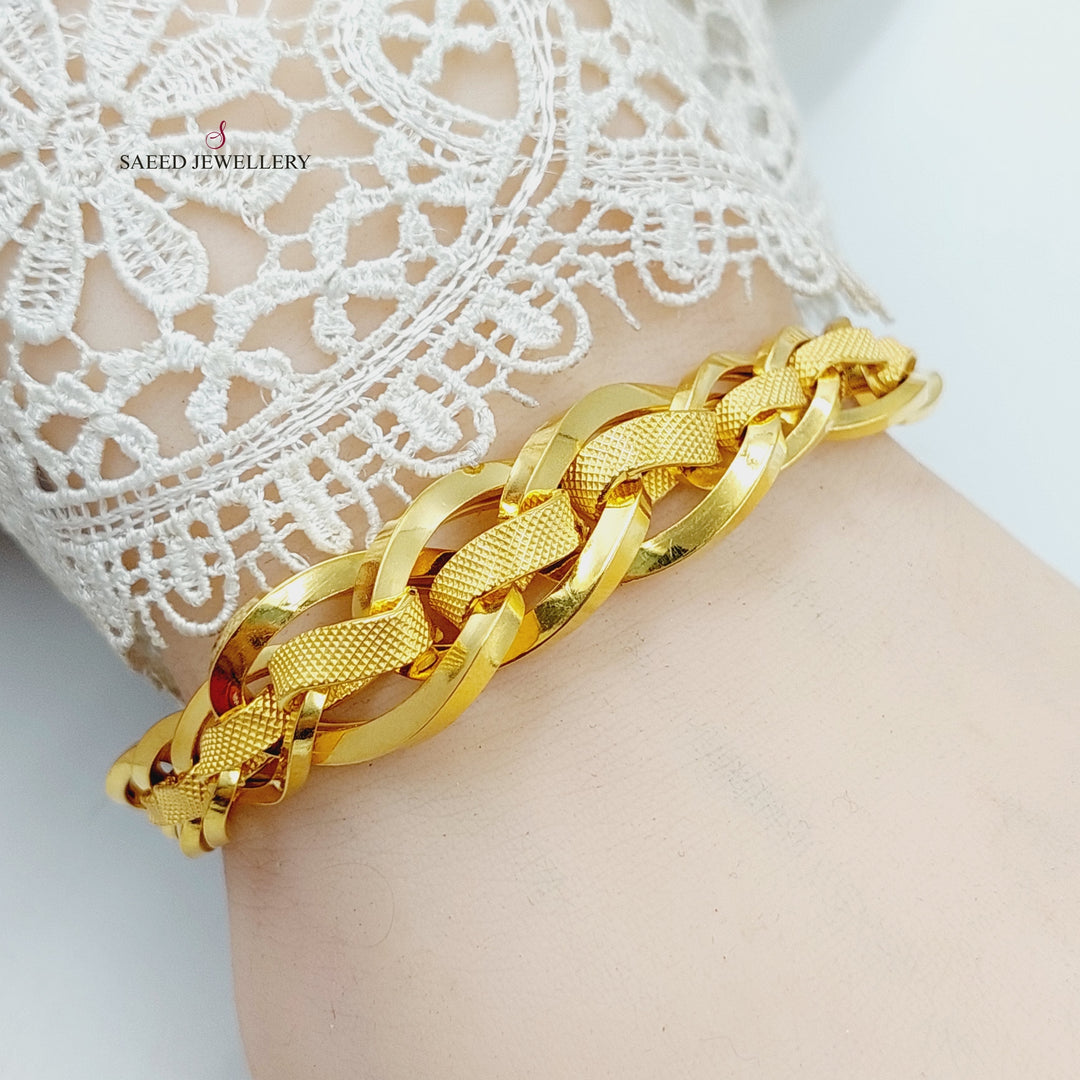 Taft Bracelet  Made Of 21K Yellow Gold by Saeed Jewelry-30329