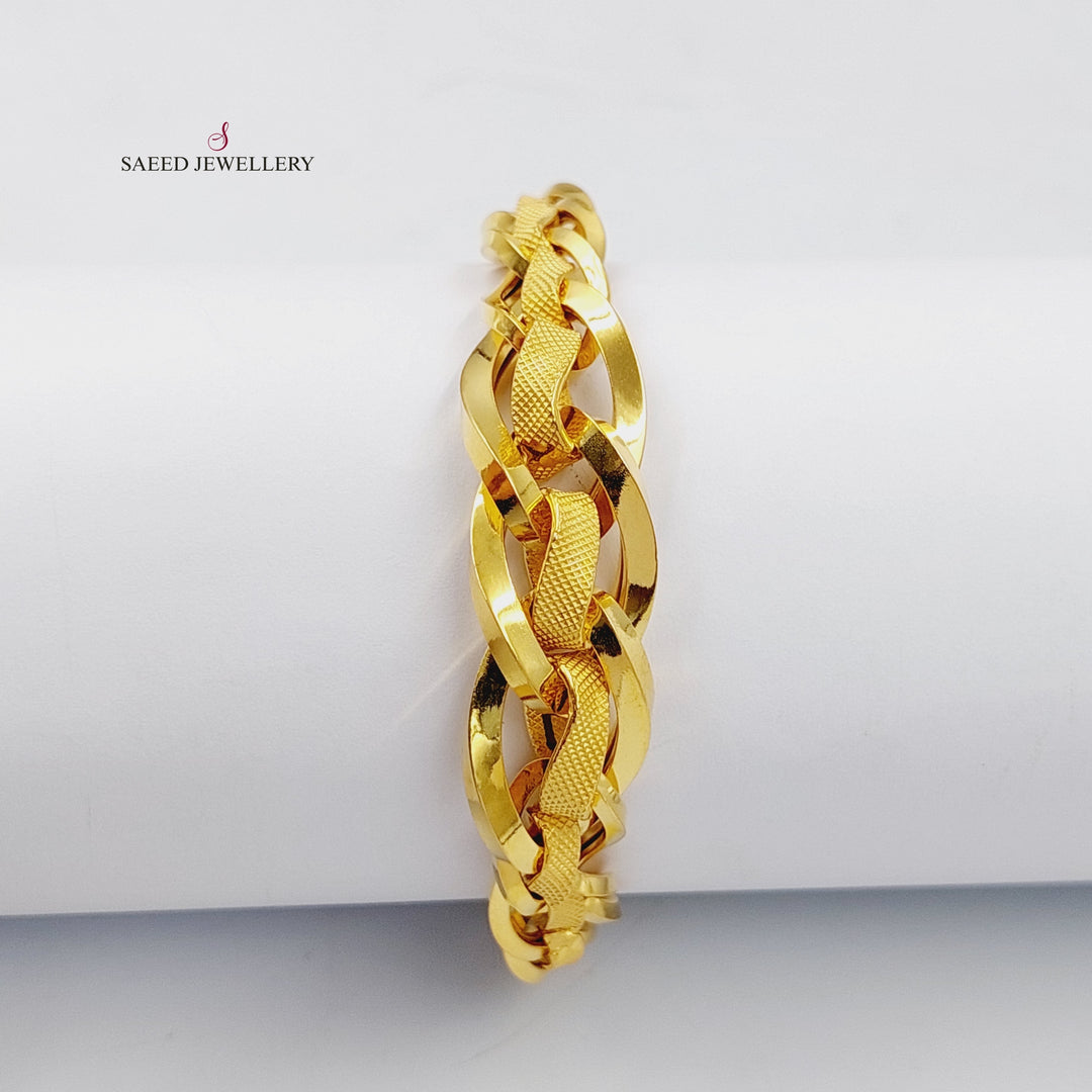 21K Gold Taft Bracelet by Saeed Jewelry - Image 1