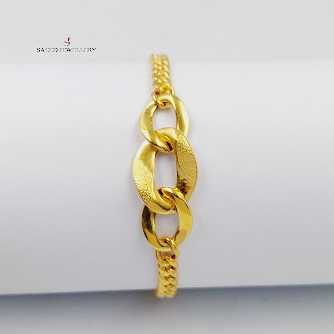 Taft Bracelet  Made Of 21K Yellow Gold by Saeed Jewelry-30330