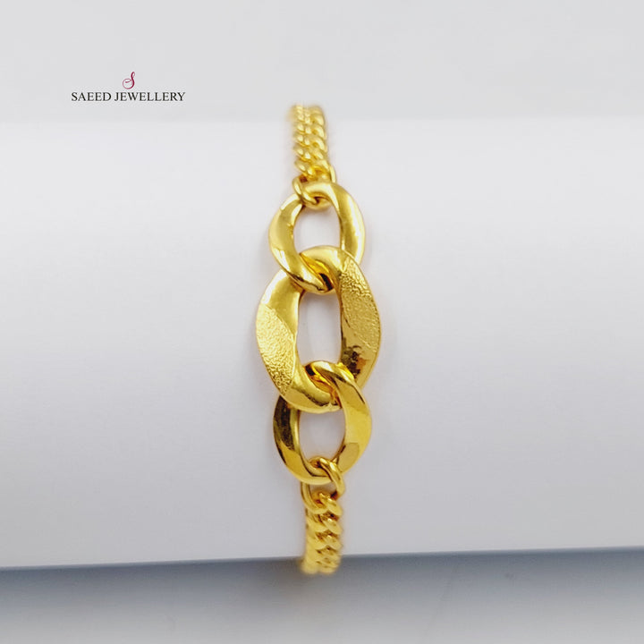 Taft Bracelet  Made Of 21K Yellow Gold by Saeed Jewelry-30330