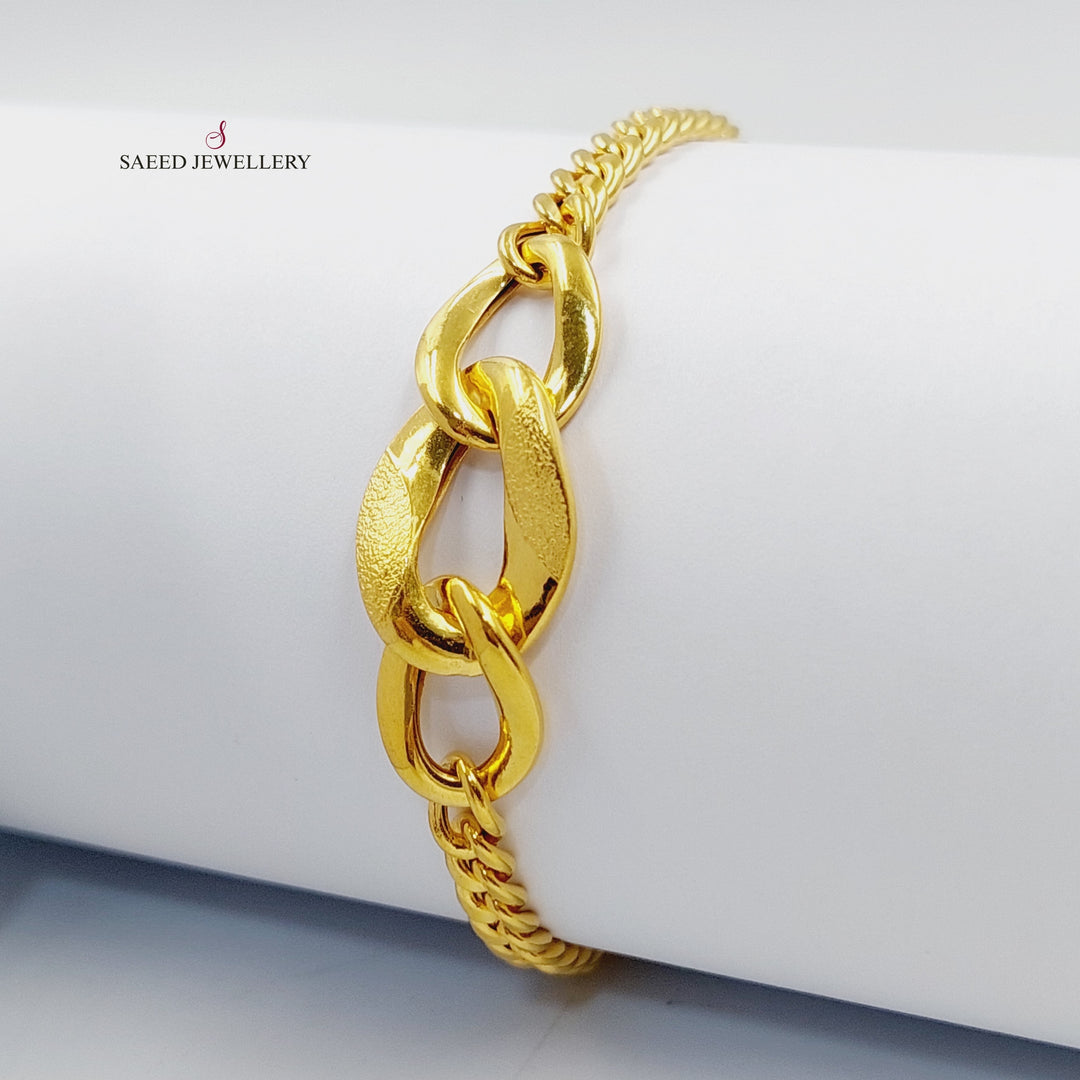 Taft Bracelet  Made Of 21K Yellow Gold by Saeed Jewelry-30330