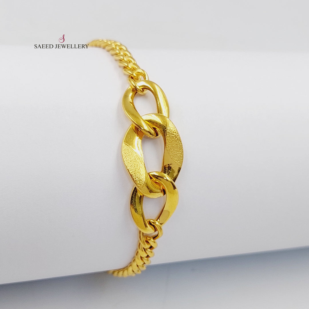 Taft Bracelet  Made Of 21K Yellow Gold by Saeed Jewelry-30330