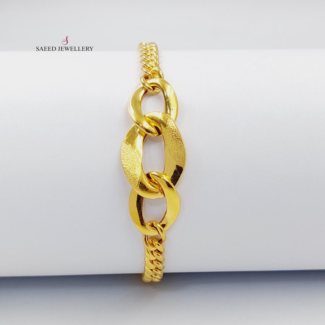 Taft Bracelet  Made Of 21K Yellow Gold by Saeed Jewelry-30330