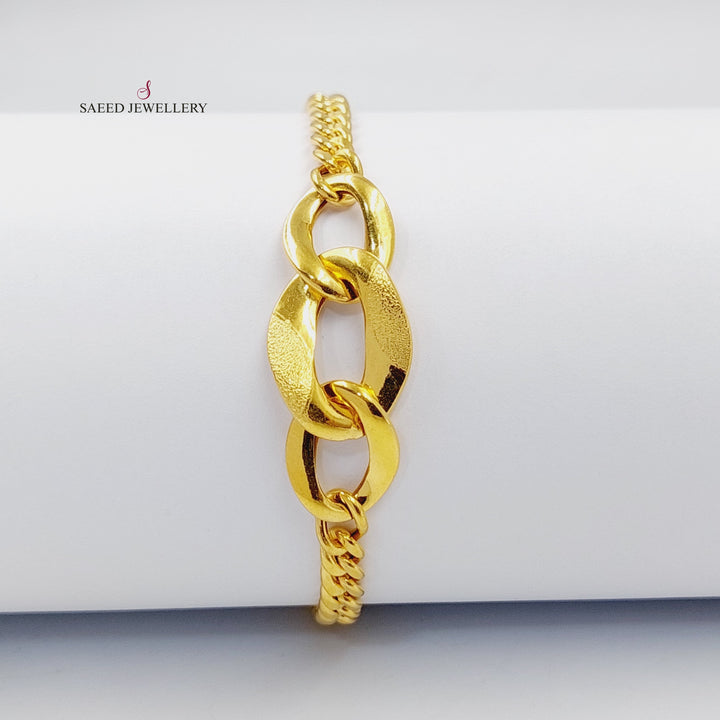 Taft Bracelet  Made Of 21K Yellow Gold by Saeed Jewelry-30330