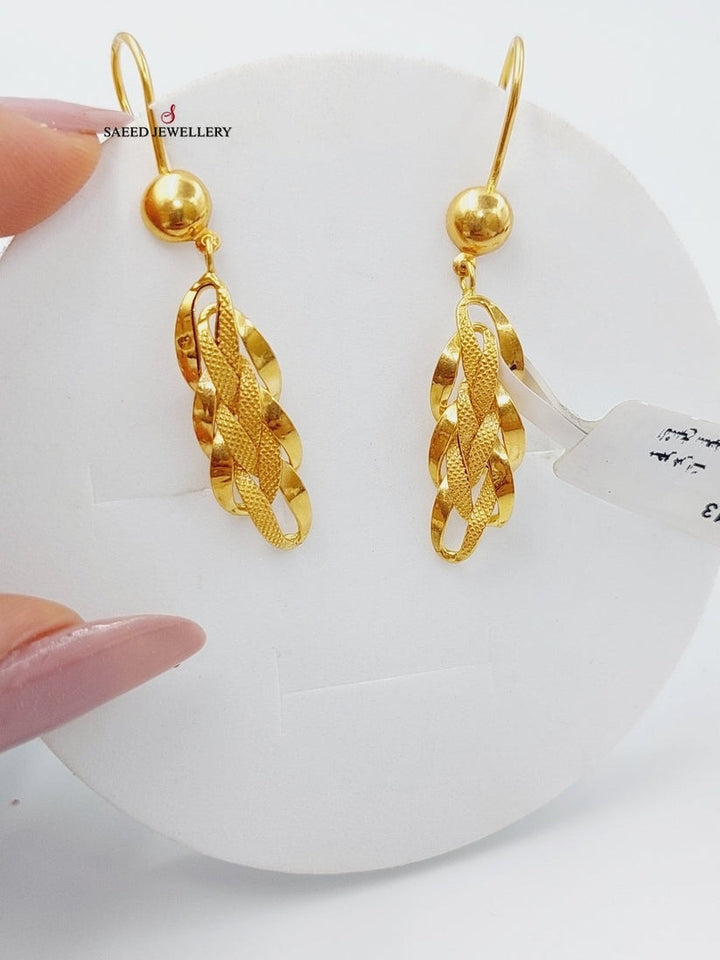 Taft Earrings  Made Of 21K Yellow Gold by Saeed Jewelry-29222