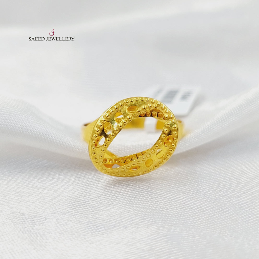 Taft Ring  Made of 21K Yellow Gold by Saeed Jewelry-31044