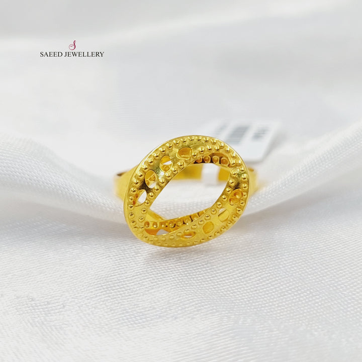 Taft Ring  Made of 21K Yellow Gold by Saeed Jewelry-31044