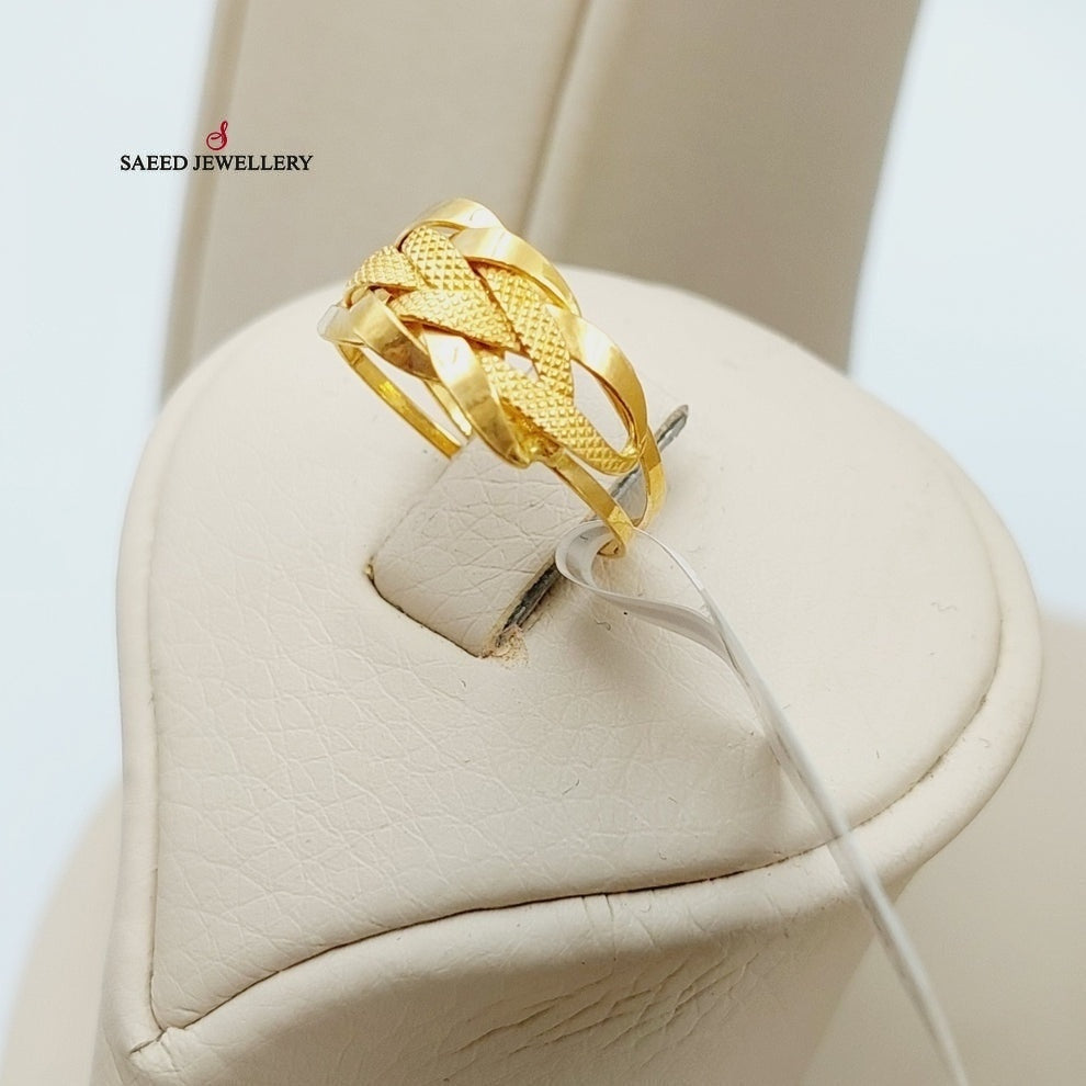 21K Gold Four Pieces Taft Set by Saeed Jewelry - Image 5