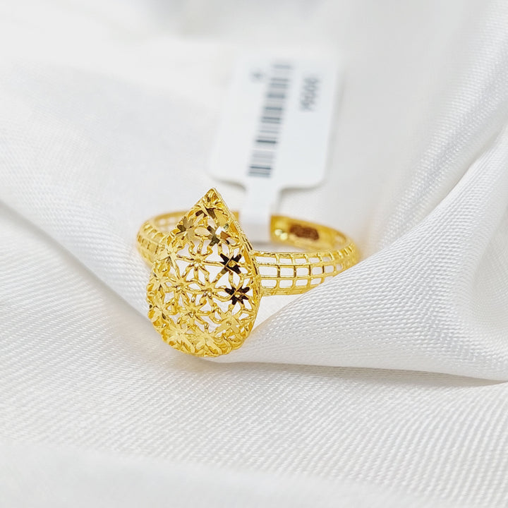 21K Gold Tear Ring by Saeed Jewelry - Image 2