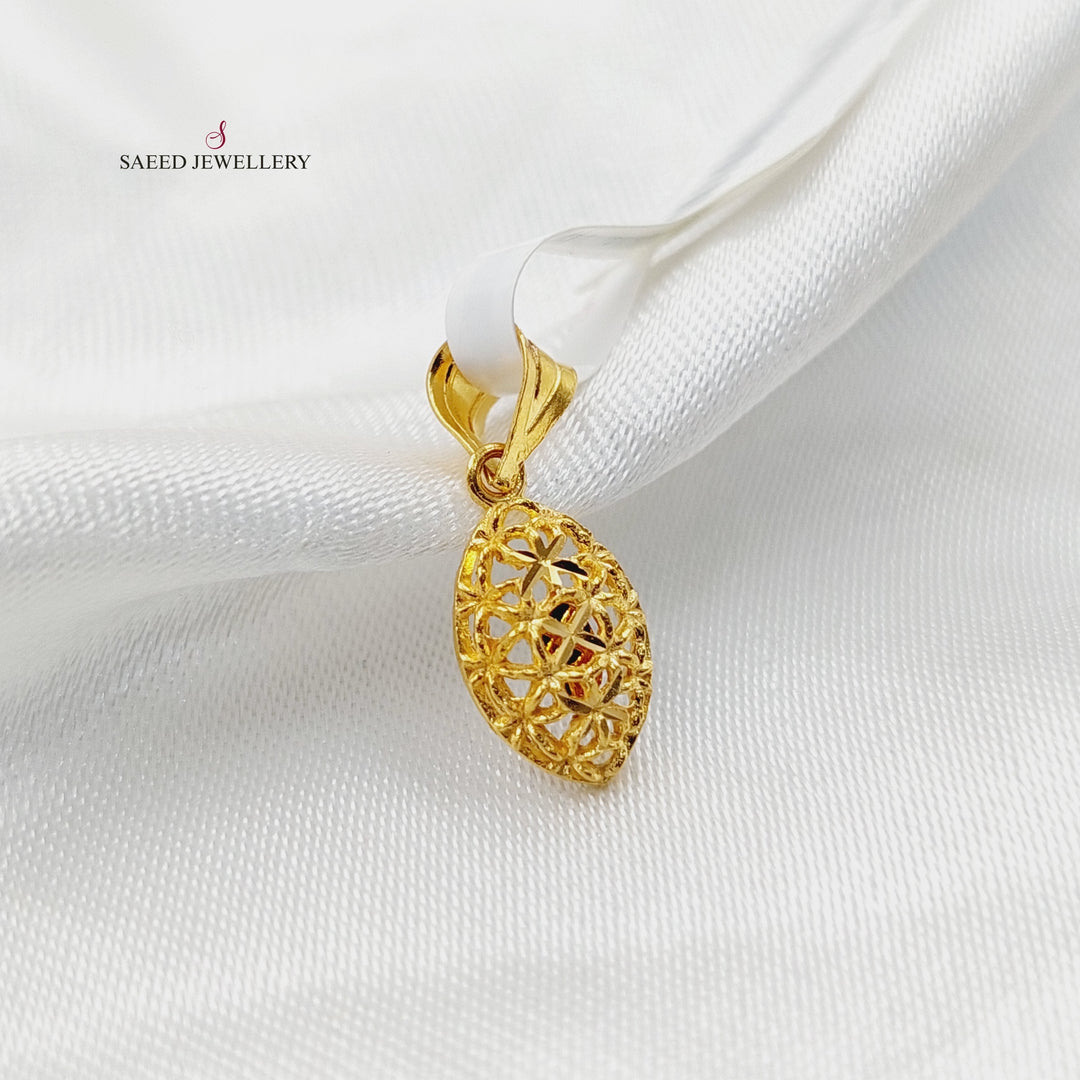 21K Gold Tear pendant by Saeed Jewelry - Image 1