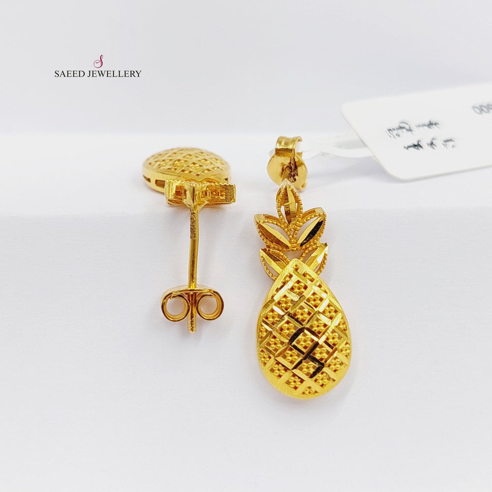 Tears Earrings  Made Of 21K Yellow Gold by Saeed Jewelry-29657
