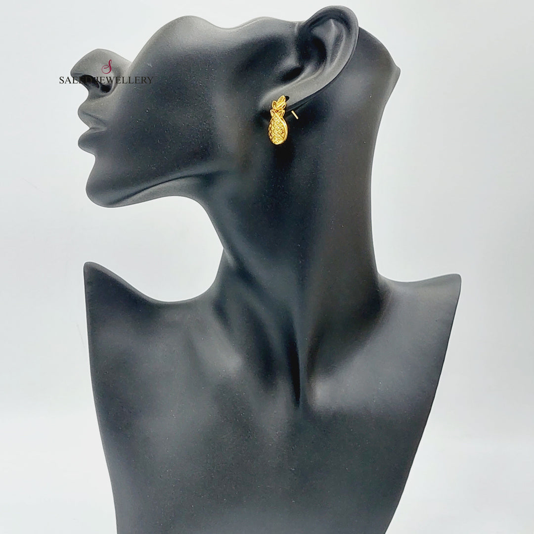 21K Gold Tears Earrings by Saeed Jewelry - Image 5