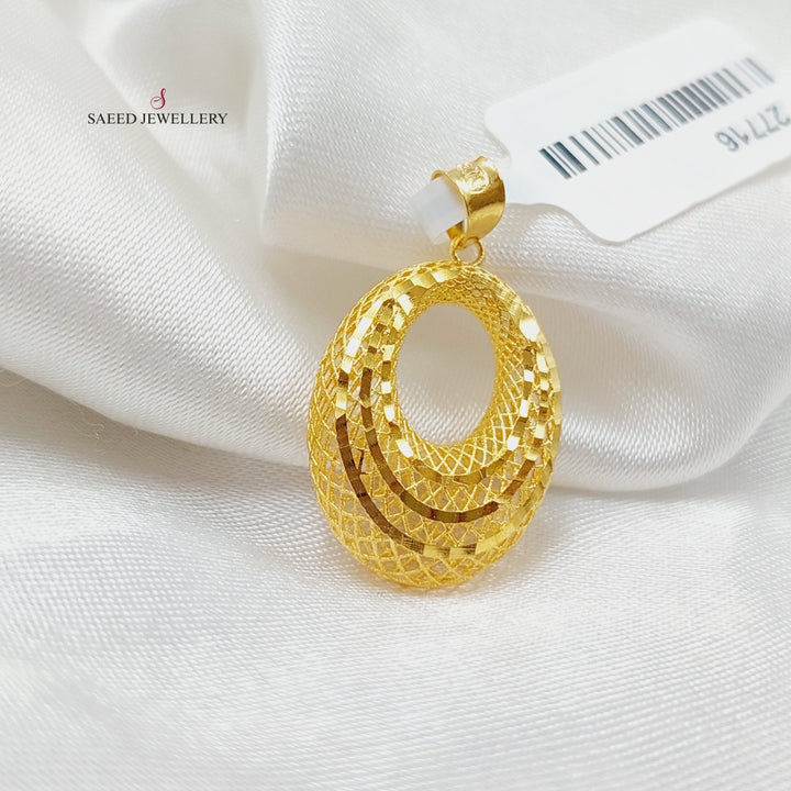 21K Gold Tears Pendant by Saeed Jewelry - Image 4