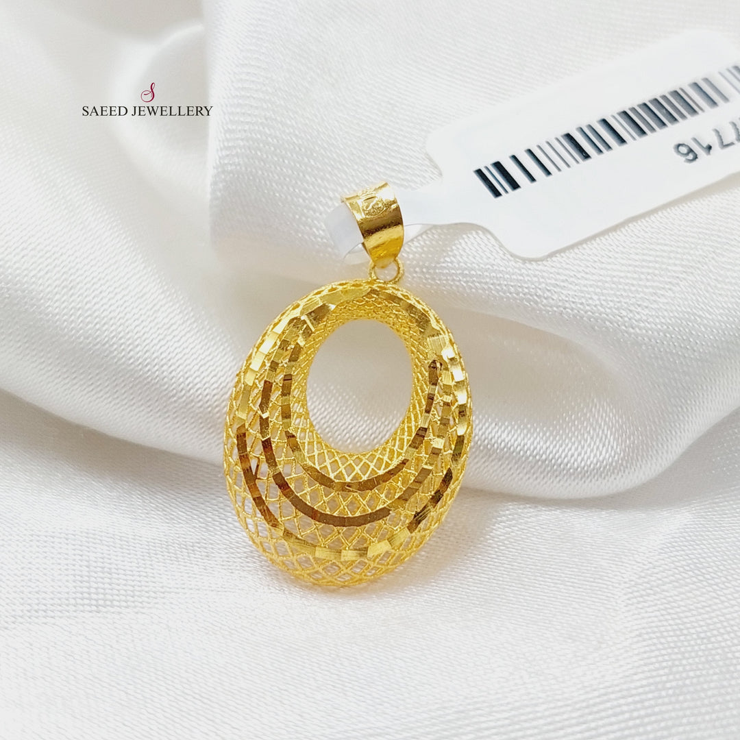 21K Gold Tears Pendant by Saeed Jewelry - Image 5