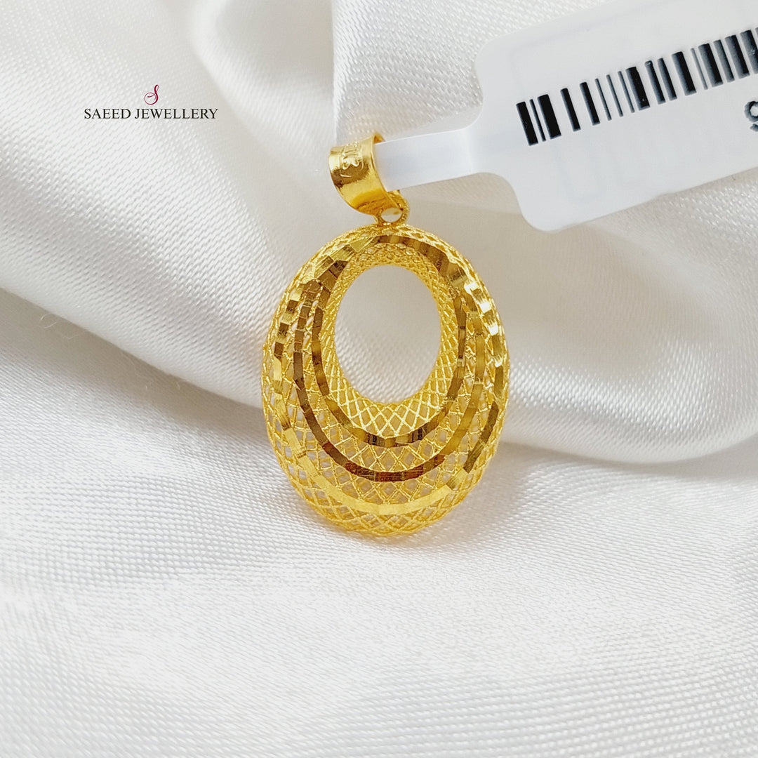 21K Gold Tears Pendant by Saeed Jewelry - Image 1