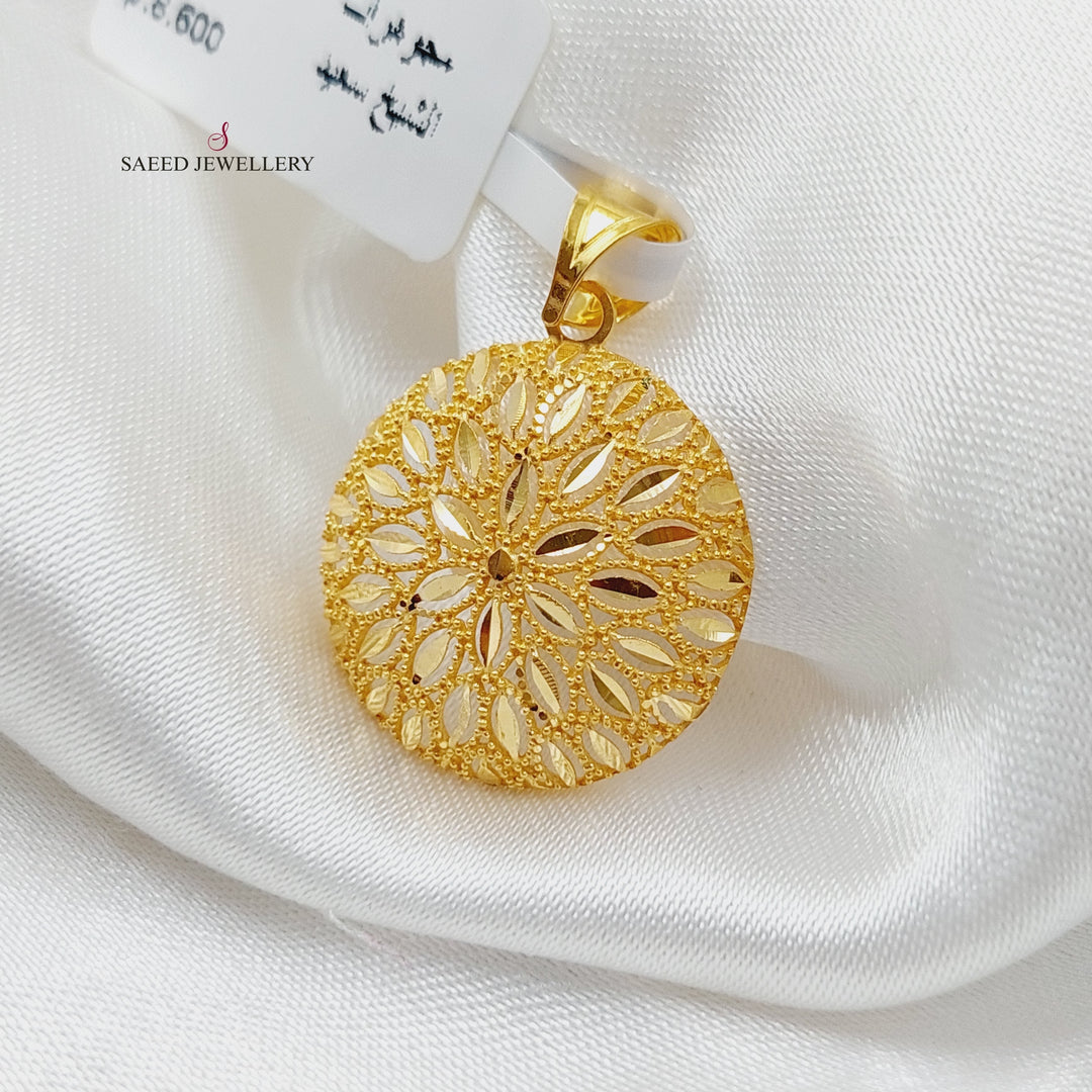 21K Gold Tears Pendant by Saeed Jewelry - Image 2