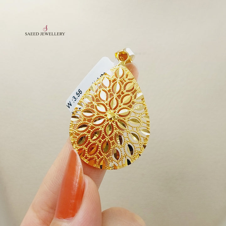 Tears Pendant  Made Of 21K Yellow Gold by Saeed Jewelry-29728