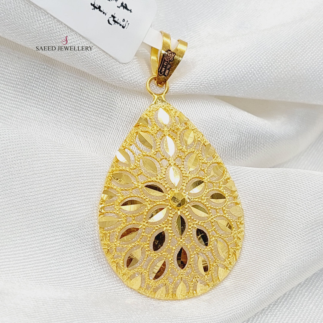 Tears Pendant  Made Of 21K Yellow Gold by Saeed Jewelry-29728