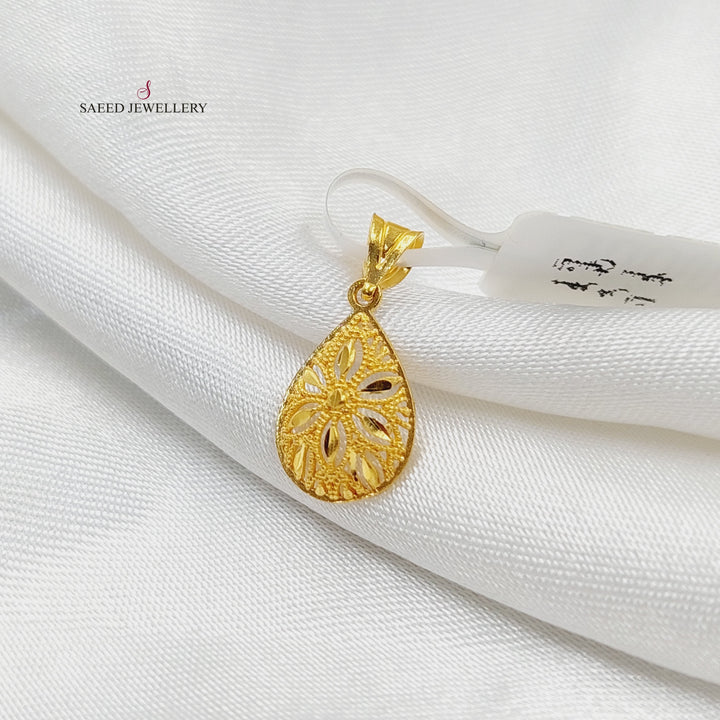 Tears Pendant  Made Of 21K Yellow Gold by Saeed Jewelry-30375