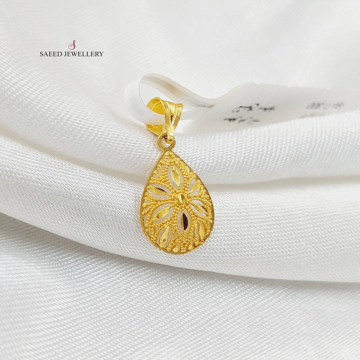 Tears Pendant  Made Of 21K Yellow Gold by Saeed Jewelry-30375