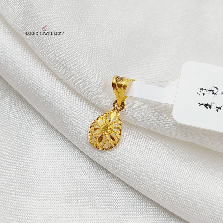 21K Gold Tears Pendant by Saeed Jewelry - Image 1