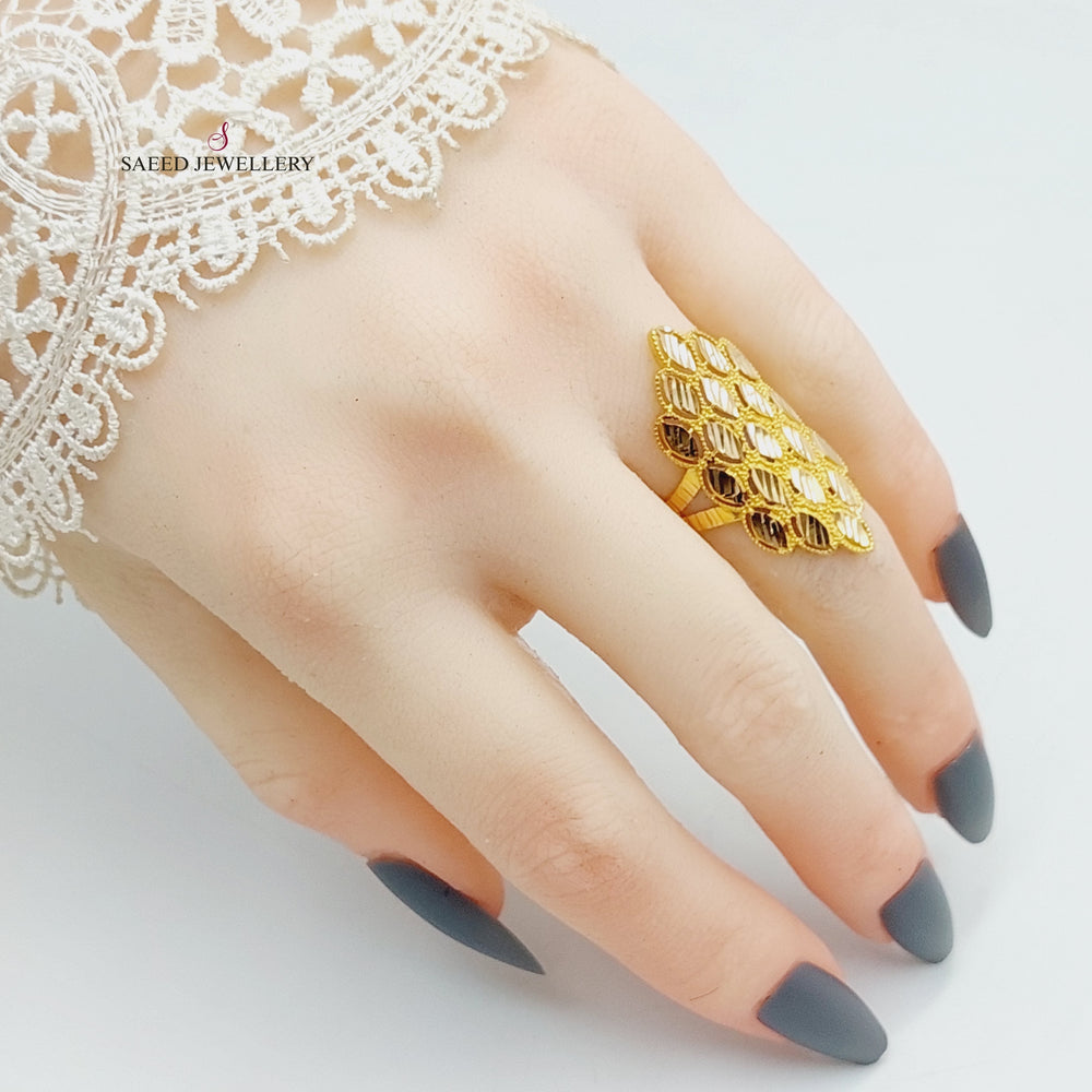 Tears Ring Made Of 21K Yellow Gold by Saeed Jewelry-27841