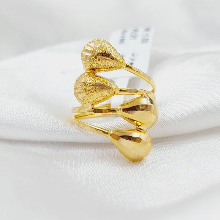 Tears Ring  Made Of 21K Yellow Gold by Saeed Jewelry-29134