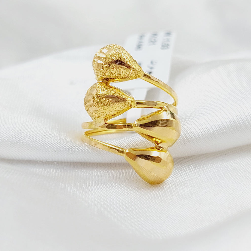 Tears Ring  Made Of 21K Yellow Gold by Saeed Jewelry-29134