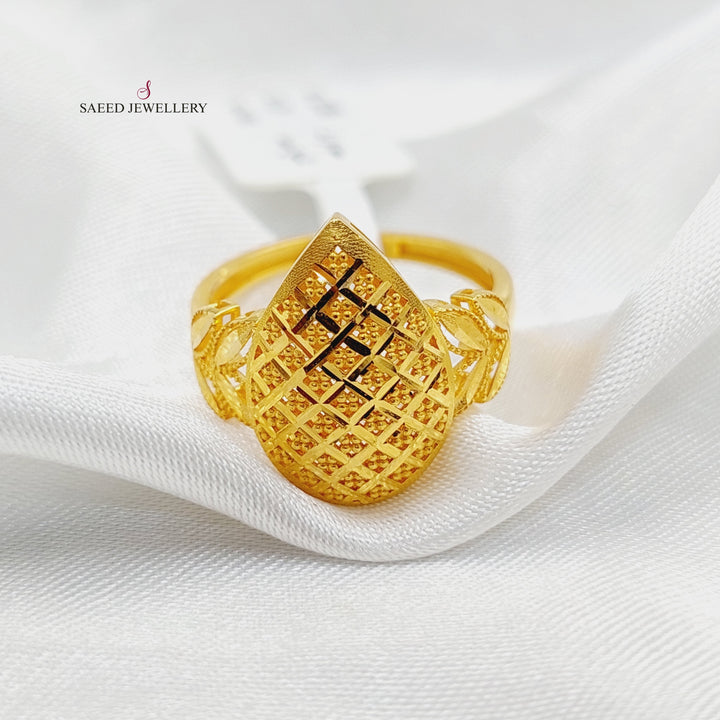 Tears Ring  Made Of 21K Yellow Gold by Saeed Jewelry-29655