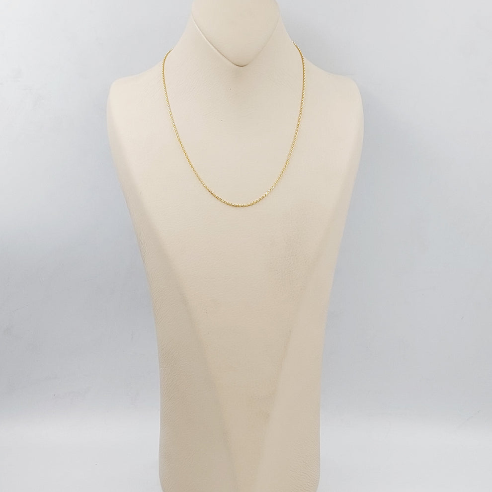 Thin Link Cable Chain Made Of 21K Yellow Gold by Saeed Jewelry-28140