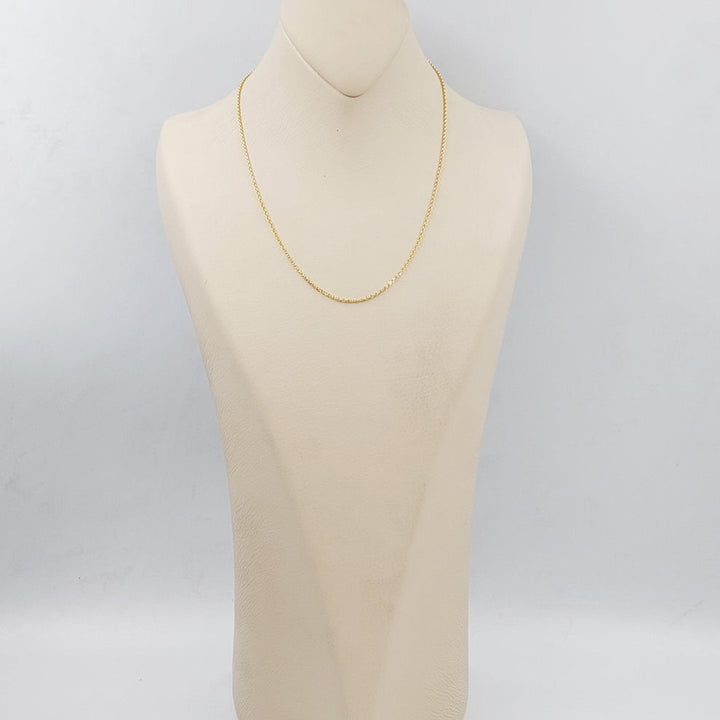 Thin Link Cable Chain Made Of 21K Yellow Gold by Saeed Jewelry-28143
