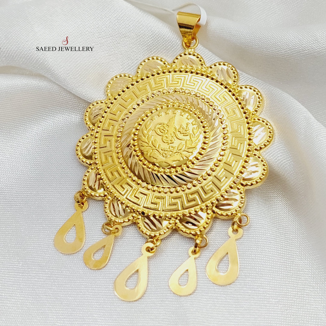 Thin Rashadi Pendant Made Of K Yellow Gold by Saeed Jewelry-28529