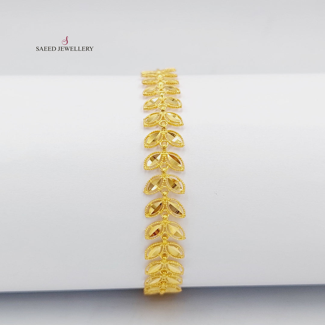 21K Gold Thin Spike Bracelet by Saeed Jewelry - Image 5