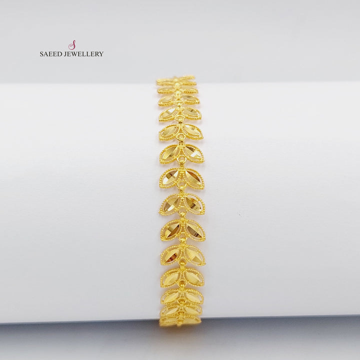 21K Gold Thin Spike Bracelet by Saeed Jewelry - Image 5