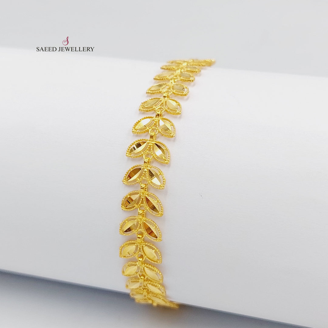 21K Gold Thin Spike Bracelet by Saeed Jewelry - Image 1