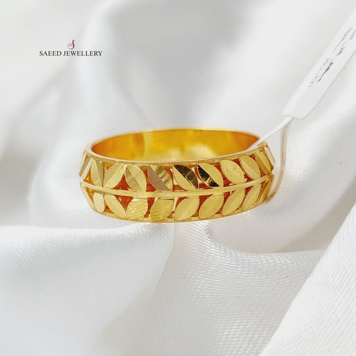 21K Gold Thin Spike Engagement Ring by Saeed Jewelry - Image 3