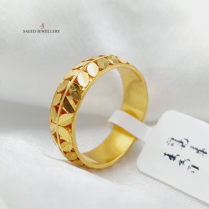21K Gold Thin Spike Engagement Ring by Saeed Jewelry - Image 4