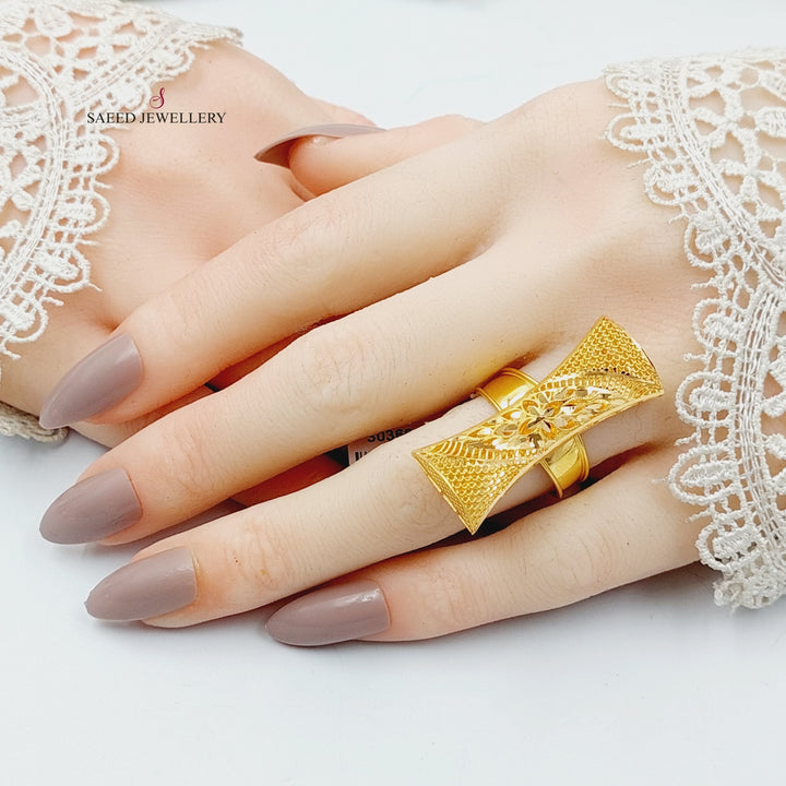 Tie Kuwaiti Ring  Made Of 21K Yellow Gold by Saeed Jewelry-30360