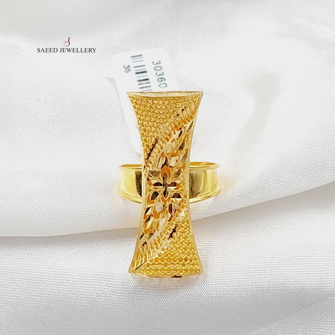 Tie Kuwaiti Ring  Made Of 21K Yellow Gold by Saeed Jewelry-30360