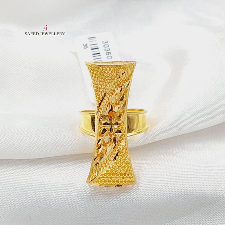 Tie Kuwaiti Ring  Made Of 21K Yellow Gold by Saeed Jewelry-30360