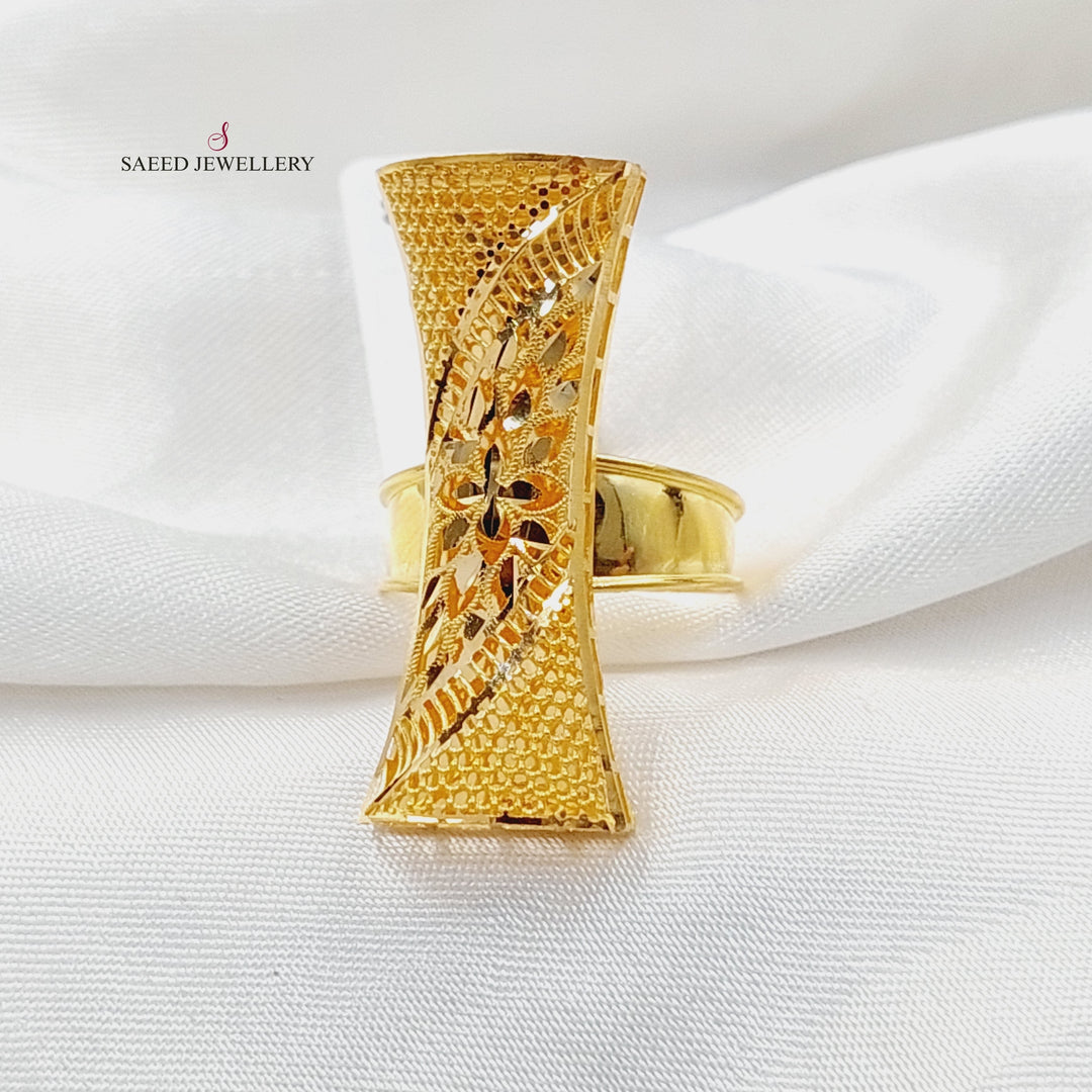 Tie Kuwaiti Ring  Made Of 21K Yellow Gold by Saeed Jewelry-30360