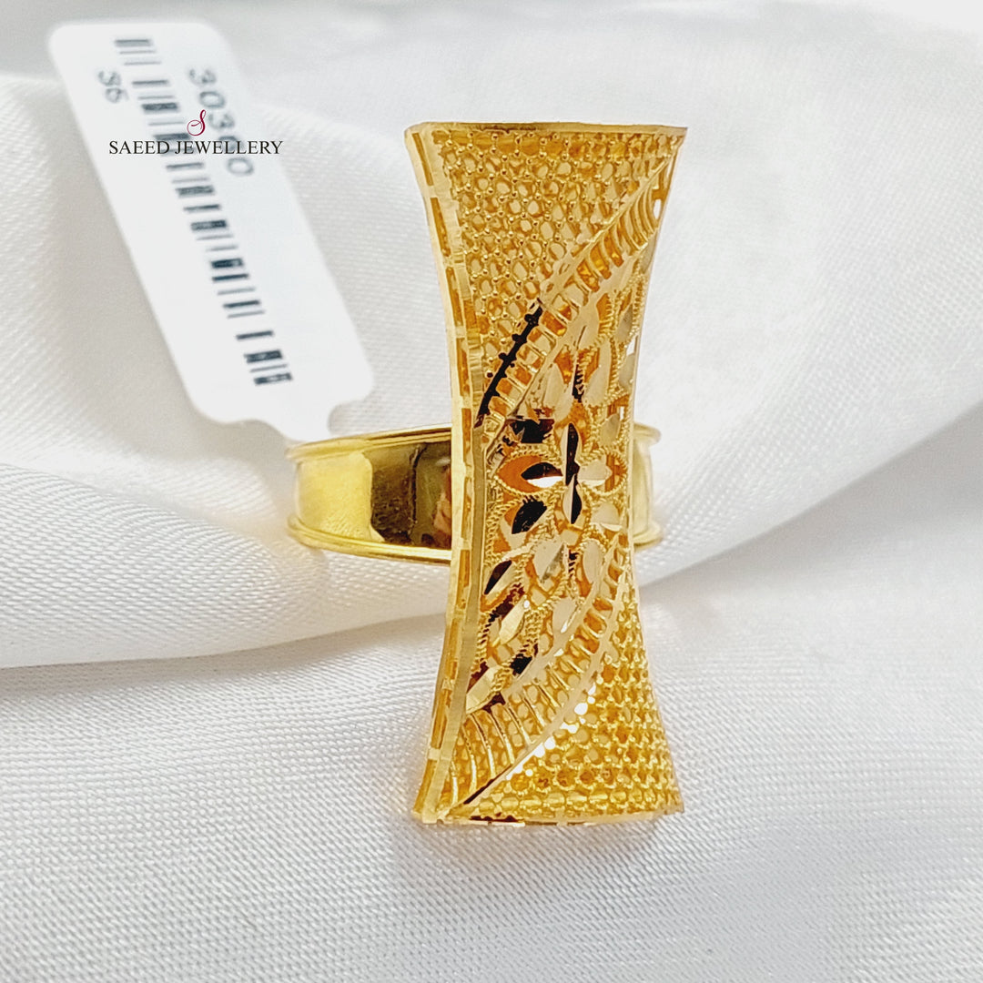 Tie Kuwaiti Ring  Made Of 21K Yellow Gold by Saeed Jewelry-30360