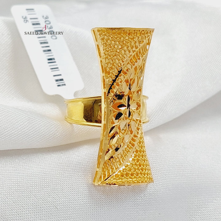 Tie Kuwaiti Ring  Made Of 21K Yellow Gold by Saeed Jewelry-30360