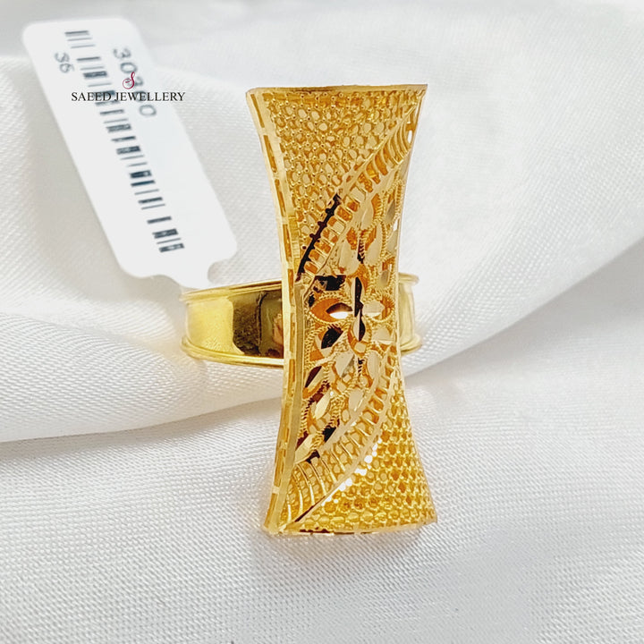 Tie Kuwaiti Ring  Made Of 21K Yellow Gold by Saeed Jewelry-30360