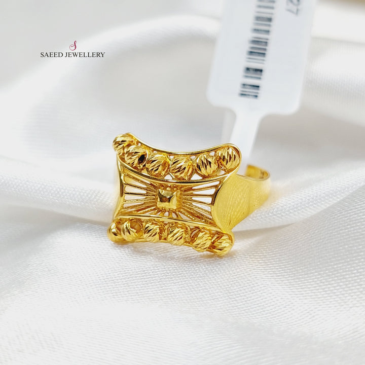 21K Gold Tie Ring by Saeed Jewelry - Image 3